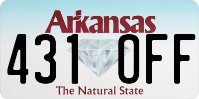 AR license plate 431OFF