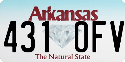 AR license plate 431OFV