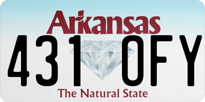 AR license plate 431OFY