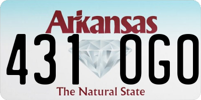 AR license plate 431OGO