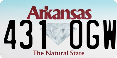 AR license plate 431OGW
