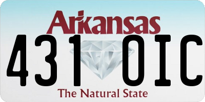 AR license plate 431OIC