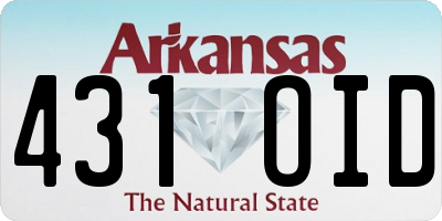 AR license plate 431OID