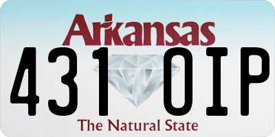 AR license plate 431OIP
