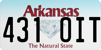 AR license plate 431OIT