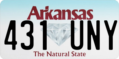 AR license plate 431UNY