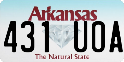 AR license plate 431UOA
