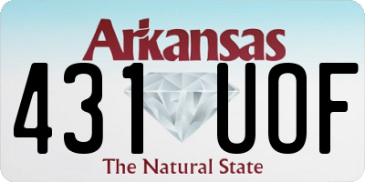 AR license plate 431UOF
