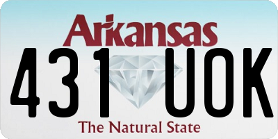 AR license plate 431UOK