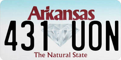 AR license plate 431UON