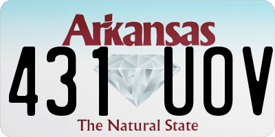 AR license plate 431UOV