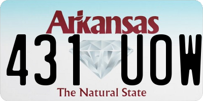 AR license plate 431UOW