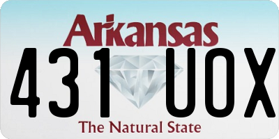 AR license plate 431UOX