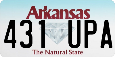 AR license plate 431UPA