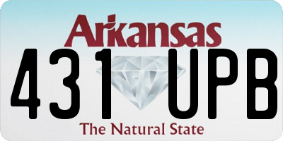 AR license plate 431UPB
