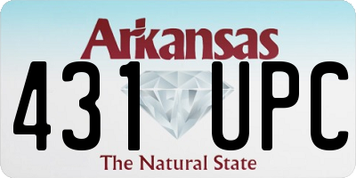 AR license plate 431UPC