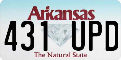 AR license plate 431UPD