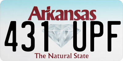 AR license plate 431UPF
