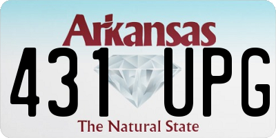 AR license plate 431UPG