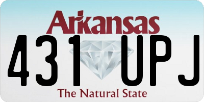 AR license plate 431UPJ