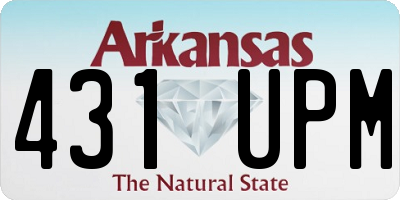 AR license plate 431UPM