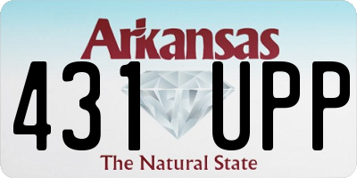 AR license plate 431UPP