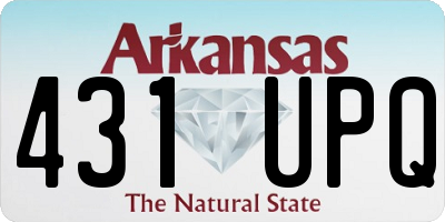 AR license plate 431UPQ