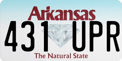 AR license plate 431UPR