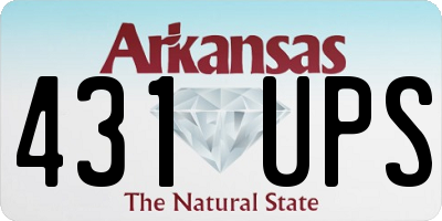 AR license plate 431UPS