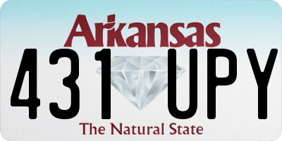AR license plate 431UPY