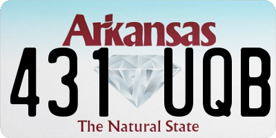 AR license plate 431UQB