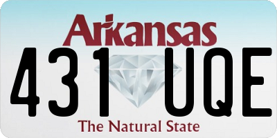 AR license plate 431UQE