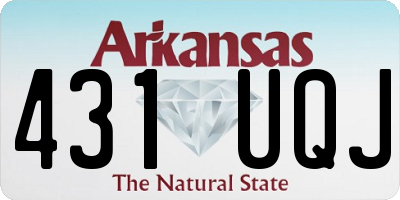 AR license plate 431UQJ