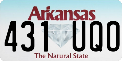 AR license plate 431UQO