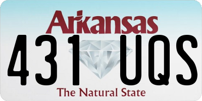 AR license plate 431UQS