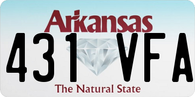 AR license plate 431VFA