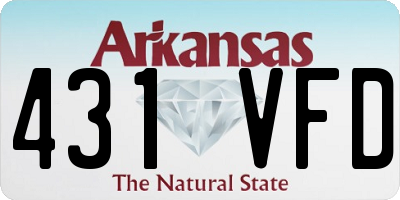 AR license plate 431VFD