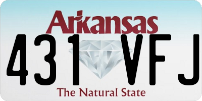 AR license plate 431VFJ