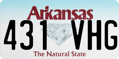 AR license plate 431VHG