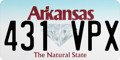 AR license plate 431VPX
