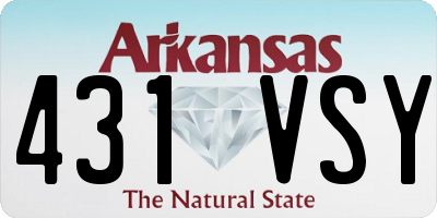 AR license plate 431VSY