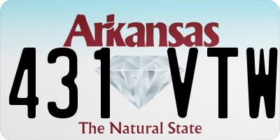AR license plate 431VTW