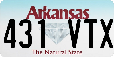 AR license plate 431VTX