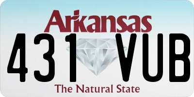 AR license plate 431VUB
