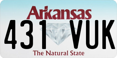 AR license plate 431VUK