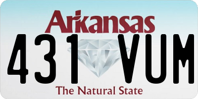 AR license plate 431VUM
