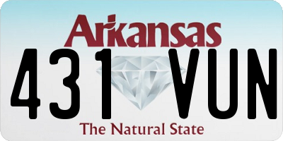 AR license plate 431VUN