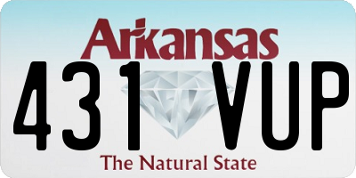 AR license plate 431VUP