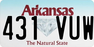 AR license plate 431VUW