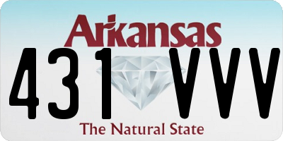 AR license plate 431VVV